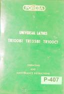 Poreba-Poreba TR100B1, TR135B1 and TR100C1, Universal Lathes Operations and Maintenance Manual-TR100B1-TR100C1-TR135B1-01